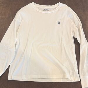 Polo by Ralph Lauren White Tee with Navy Logo Print